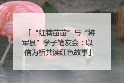 “红巷苗苗”与“将军县”学子笔友会：以信为桥共读红色故事