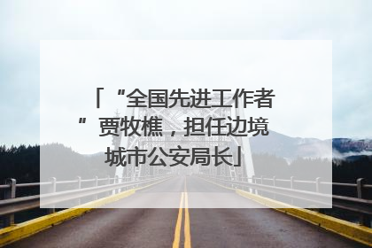 “全国先进工作者”贾牧樵，担任边境城市公安局长