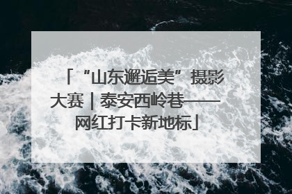“山东邂逅美”摄影大赛｜泰安西岭巷——网红打卡新地标