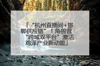 “杭州直播间+邯郸供应链”！角兽营“跨域双平台”激活鸡泽产业新动能