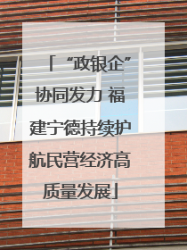 “政银企”协同发力 福建宁德持续护航民营经济高质量发展