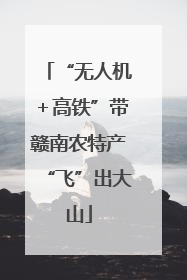 “无人机＋高铁”带赣南农特产“飞”出大山