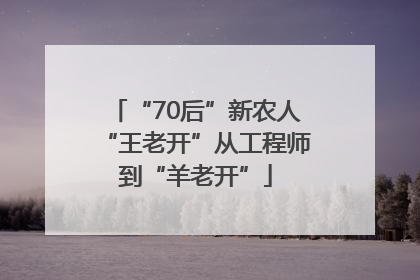 “70后”新农人“王老开”从工程师到“羊老开”