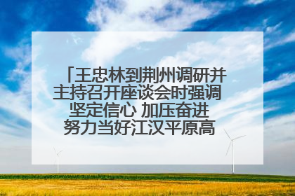 王忠林到荆州调研并主持召开座谈会时强调 坚定信心 加压奋进 努力当好江汉平原高质量发展排头兵