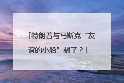 特朗普与马斯克“友谊的小船”翻了？