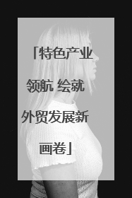 特色产业领航 绘就外贸发展新画卷