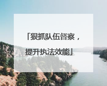 狠抓队伍督察，提升执法效能