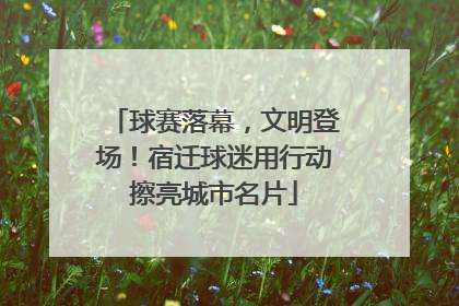 球赛落幕，文明登场！宿迁球迷用行动擦亮城市名片