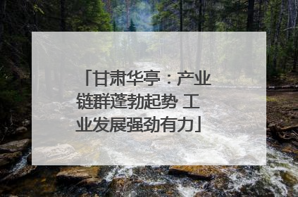 甘肃华亭：产业链群蓬勃起势 工业发展强劲有力