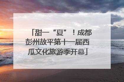 甜一“夏”！成都彭州敖平第十一届西瓜文化旅游季开幕