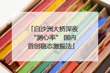 白沙洲大桥深夜“测心率” 国内首创稳态激振法