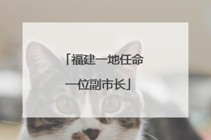福建一地任命一位副市长