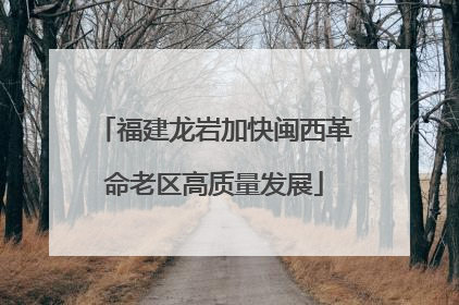 福建龙岩加快闽西革命老区高质量发展