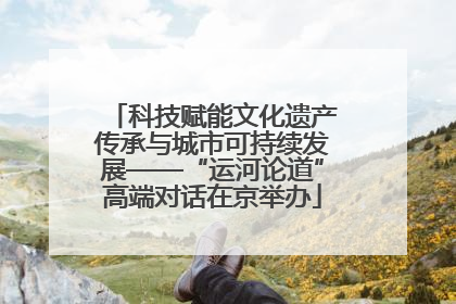 科技赋能文化遗产传承与城市可持续发展——“运河论道”高端对话在京举办
