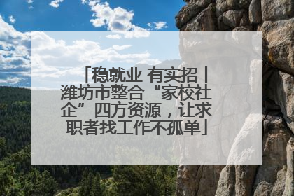 稳就业 有实招丨潍坊市整合“家校社企”四方资源，让求职者找工作不孤单