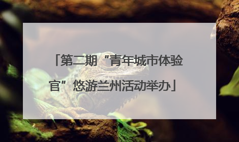 第二期“青年城市体验官”悠游兰州活动举办