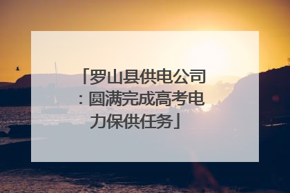 罗山县供电公司：圆满完成高考电力保供任务