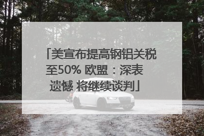 美宣布提高钢铝关税至50% 欧盟：深表遗憾 将继续谈判