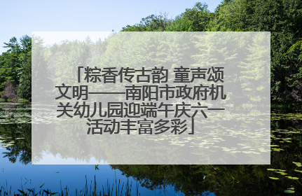粽香传古韵 童声颂文明——南阳市政府机关幼儿园迎端午庆六一活动丰富多彩