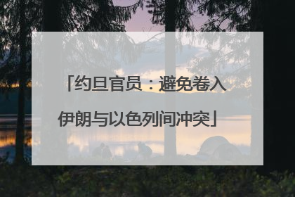 约旦官员：避免卷入伊朗与以色列间冲突