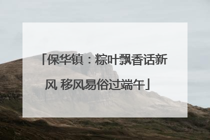 保华镇：粽叶飘香话新风 移风易俗过端午