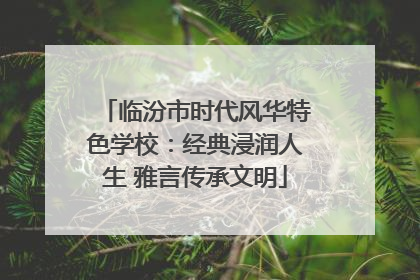 临汾市时代风华特色学校：经典浸润人生 雅言传承文明
