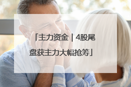 主力资金｜4股尾盘获主力大幅抢筹