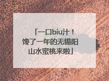 一口biu汁！馋了一年的无锡阳山水蜜桃来啦