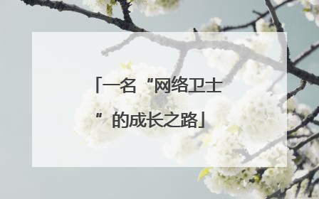 一名“网络卫士”的成长之路