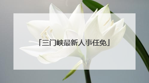 三门峡最新人事任免