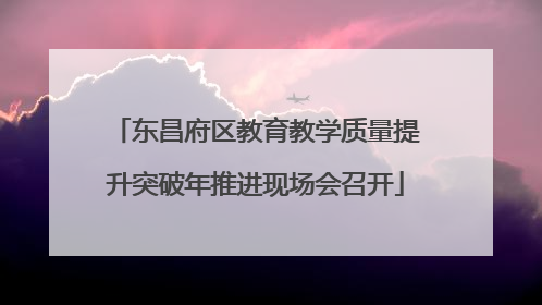 东昌府区教育教学质量提升突破年推进现场会召开