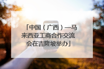 中国（广西）—马来西亚工商合作交流会在吉隆坡举办