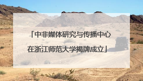 中非媒体研究与传播中心在浙江师范大学揭牌成立