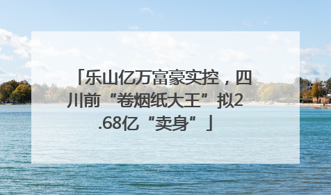 乐山亿万富豪实控，四川前“卷烟纸大王”拟2.68亿“卖身”