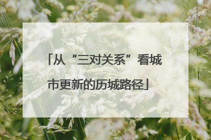 从“三对关系”看城市更新的历城路径