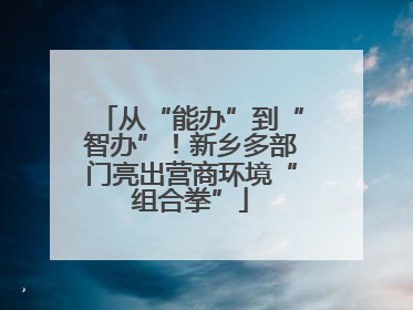 从“能办”到“智办”！新乡多部门亮出营商环境“组合拳”