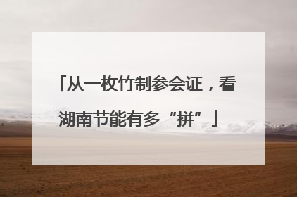 从一枚竹制参会证，看湖南节能有多“拼”