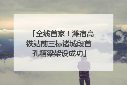 全线首家！潍宿高铁站前三标诸城段首孔箱梁架设成功