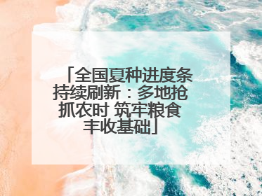 全国夏种进度条持续刷新：多地抢抓农时 筑牢粮食丰收基础