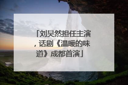 刘昊然担任主演，话剧《温暖的味道》成都首演