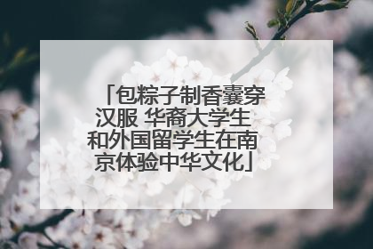 包粽子制香囊穿汉服 华裔大学生和外国留学生在南京体验中华文化