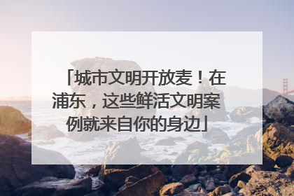 城市文明开放麦！在浦东，这些鲜活文明案例就来自你的身边