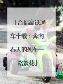 合福高铁通车十载：奔向春天的列车一路繁花