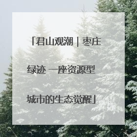 君山观潮｜枣庄绿迹 一座资源型城市的生态觉醒