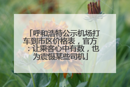 呼和浩特公示机场打车到市区价格表，官方：让乘客心中有数，也为震慑某些司机