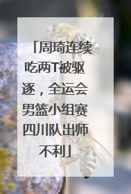 周琦连续吃两T被驱逐，全运会男篮小组赛四川队出师不利