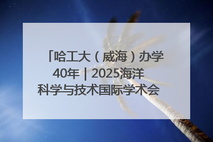 哈工大（威海）办学40年｜2025海洋科学与技术国际学术会议在威海召开