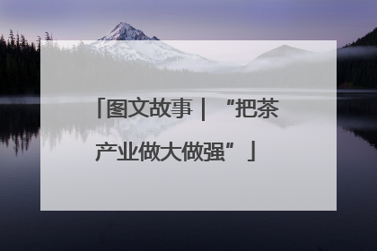 图文故事｜“把茶产业做大做强”
