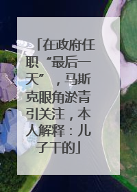 在政府任职“最后一天”，马斯克眼角淤青引关注，本人解释：儿子干的