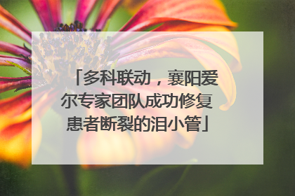 多科联动，襄阳爱尔专家团队成功修复患者断裂的泪小管
